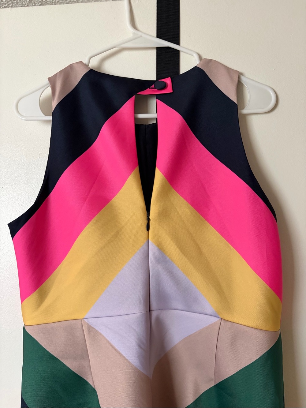 J. Crew Chevron-Stripe Dress in Pink, Green, Yellow & Tan - Picture 5 of 5